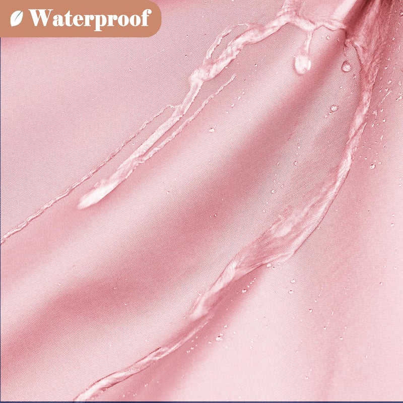 UFRIDAY Pink Shower Curtain Decorative Polyester Fabric Shower Curtain for Bathroom with Sheer Window Set 72 x 72 Inch for Girls Woman Lady,Light Pink - Image 5